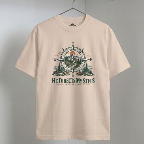 He Directs My Steps - Proverbs 16:9 T-Shirt