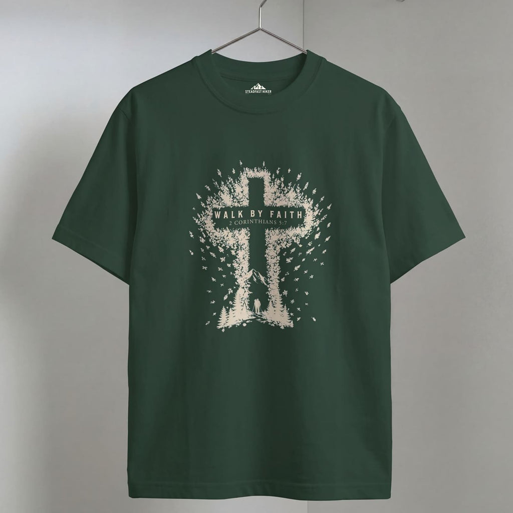 Walk by Faith - 2 Corinthians 5:7 T-Shirt